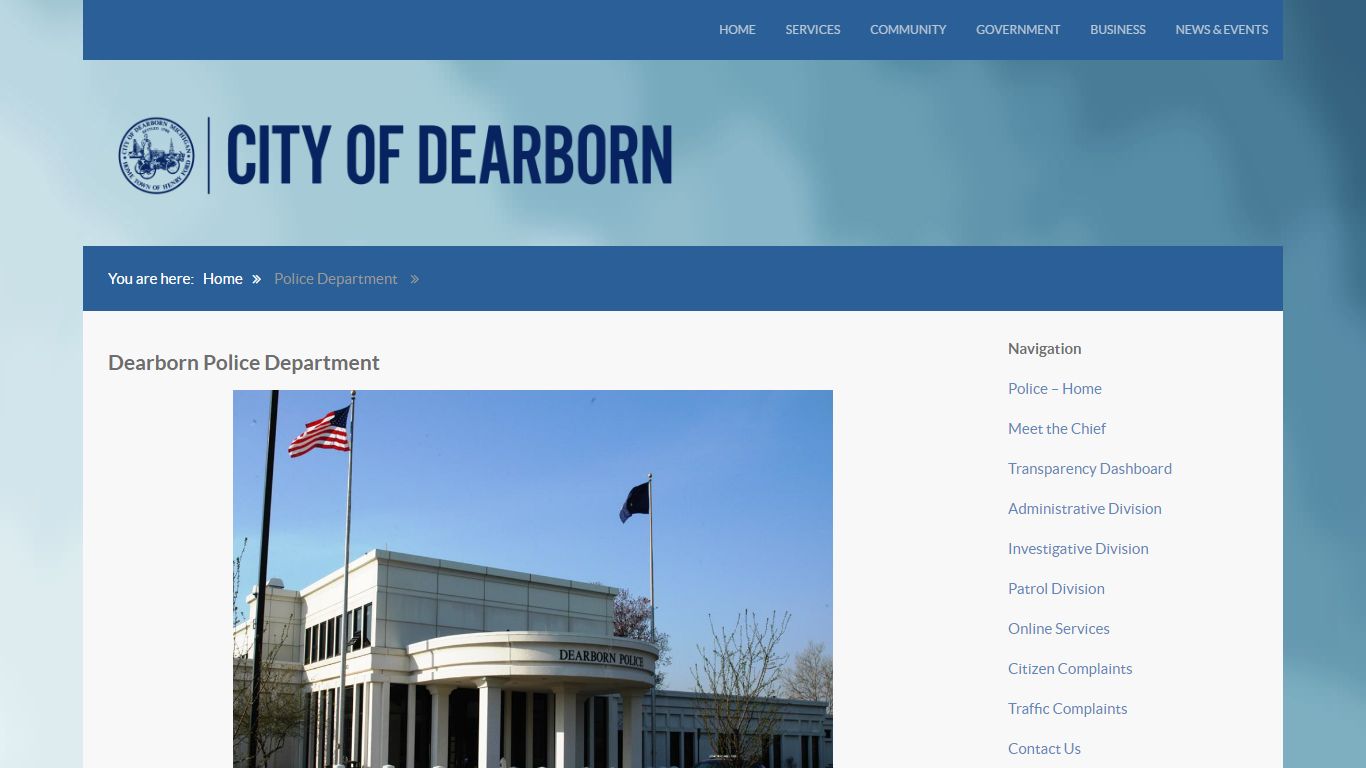 Police Department - City of Dearborn